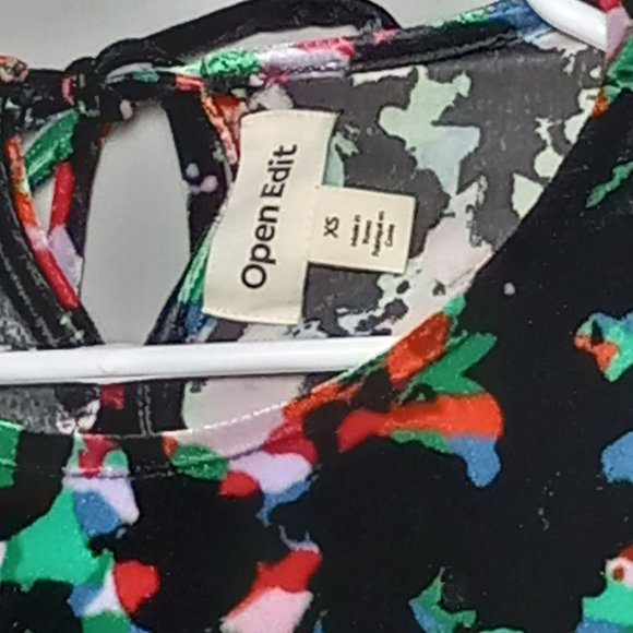 NWT Open Edit Open Cut Out Back‎ Velour Long Sleeve Skater Minidress Sz XS - Picture 12 of 13